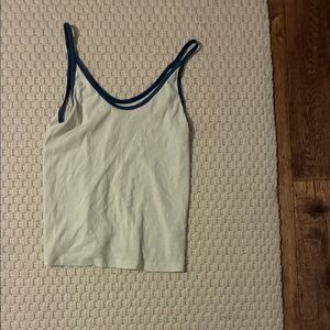 Universal Thread Cream Camisole with Blue Accents